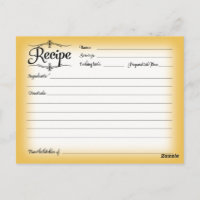 Vrijgezellenfeest Recipe Card Desserts Scroll Retr