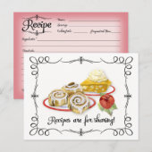 Vrijgezellenfeest Recipe Card Desserts Scroll Retr Briefkaart (Voorkant / Achterkant)