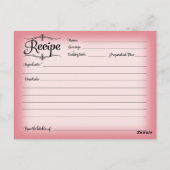 Vrijgezellenfeest Recipe Card Desserts Scroll Retr Briefkaart (Achterkant)