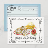 Vrijgezellenfeest Recipe Card Desserts Scroll Retr Briefkaart (Voorkant / Achterkant)