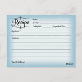 Vrijgezellenfeest Recipe Card Desserts Scroll Retr Briefkaart (Achterkant)