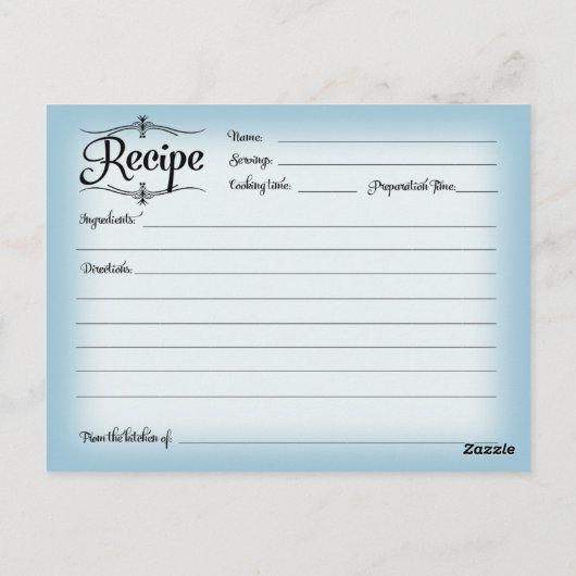 Vrijgezellenfeest Recipe Card Desserts Scroll Retr Briefkaart (Achterkant)