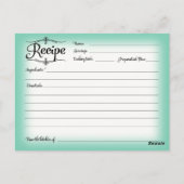 Vrijgezellenfeest Recipe Card Desserts Scroll Retr Briefkaart (Achterkant)