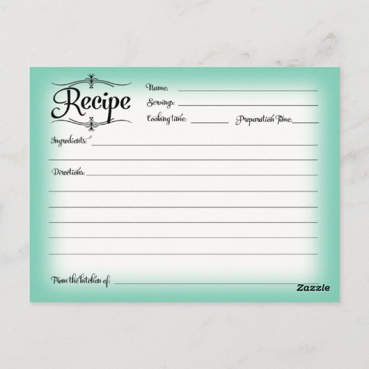 Vrijgezellenfeest Recipe Card Desserts Scroll Retr Briefkaart (Achterkant)