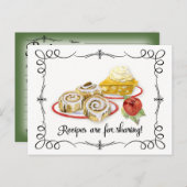 Vrijgezellenfeest Recipe Card Desserts Scroll Retr Briefkaart (Voorkant / Achterkant)