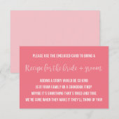 vrijgezellenfeest Recipe Card Gezegde Invitation I Kaart (Voorkant / Achterkant)