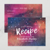 Vrijgezellenfeest Recipe Galaxy Nebula Constellati Uitnodiging Briefkaart (Voorkant / Achterkant)