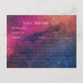 Vrijgezellenfeest Recipe Galaxy Nebula Constellati Uitnodiging Briefkaart (Achterkant)