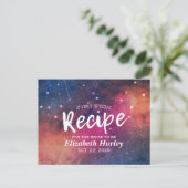 Vrijgezellenfeest Recipe Galaxy Nebula Constellati Uitnodiging Briefkaart (Staand voorkant)