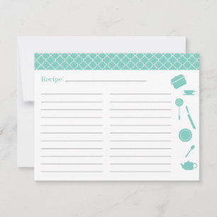 Vrijgezellenfeest Recipe Kaart - blauw