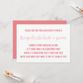 Vrijgezellenfeest Recipe Kaart Gezegde Inschrijvin (Voorkant / Achterkant in situ)