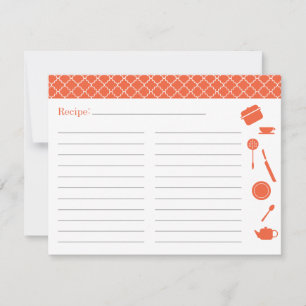 Vrijgezellenfeest Recipe Kaart - Oranje