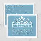 Vrijgezellenfeest Recipe Kaarten Blue Tiara (Voorkant / Achterkant)