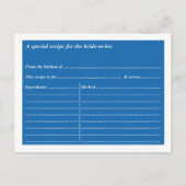 Vrijgezellenfeest Recipe Kaarten Blue Tiara (Achterkant)