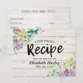 Vrijgezellenfeest Recipe Succulent Planten Rustisc Uitnodiging Briefkaart (Voorkant / Achterkant)