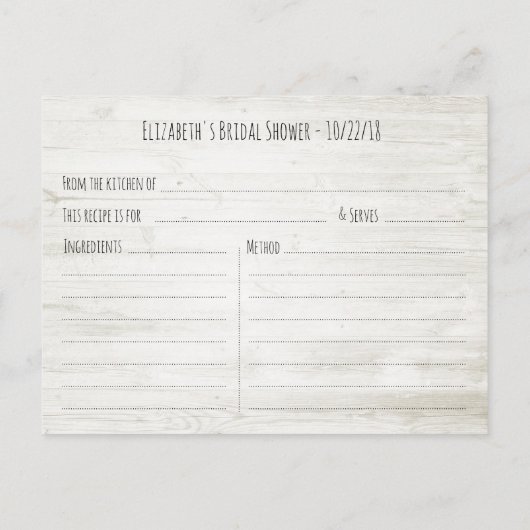 Vrijgezellenfeest Recipe Succulent Planten Rustisc Uitnodiging Briefkaart (Achterkant)