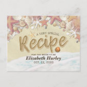 Vrijgezellenfeest Recipe Summer Sandy Beach Starfi Uitnodiging Briefkaart (Voorkant)