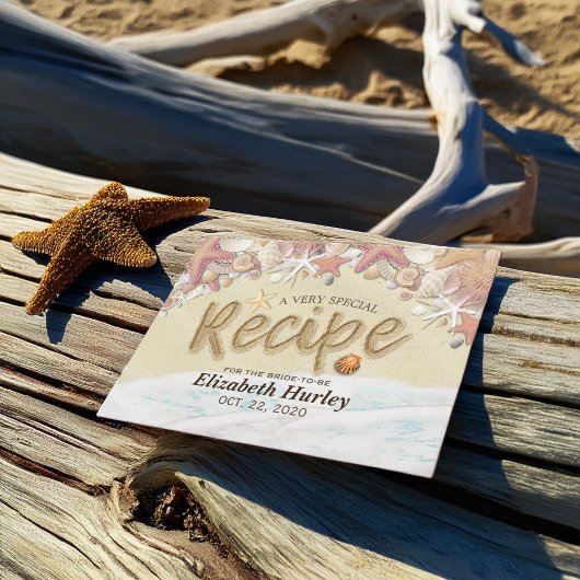 Vrijgezellenfeest Recipe Summer Sandy Beach Starfi Uitnodiging Briefkaart