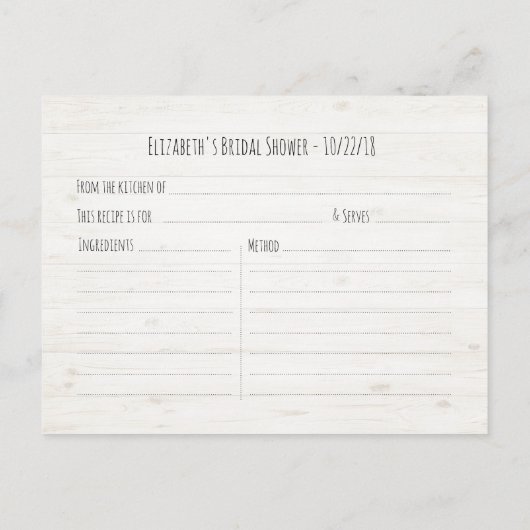 Vrijgezellenfeest Recipe Waterverf Bloem Rustig ho Uitnodiging Briefkaart (Achterkant)