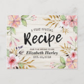 Vrijgezellenfeest Recipe Waterverf Bloem Rustig ho Uitnodiging Briefkaart (Voorkant)