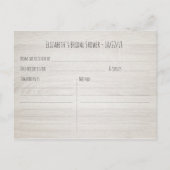 Vrijgezellenfeest Recipe Waterverf Floral Rustic W Uitnodiging Briefkaart (Achterkant)