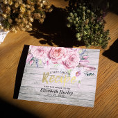 Vrijgezellenfeest Recipe Waterverf Floral Rustic W Uitnodiging Briefkaart