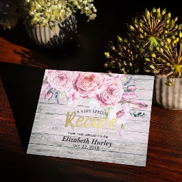 Vrijgezellenfeest Recipe Waterverf Floral Rustic W Uitnodiging Briefkaart