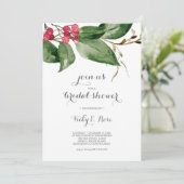 Vrijgezellenfeest Red Berries Holiday Party Waterv Kaart (Staand voorkant)