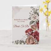 Vrijgezellenfeest Red Bronze Rozen Floral Kaart (Gele Bloem)