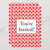 Vrijgezellenfeest Red Polka Dots aangepaste uitnod Kaart (Voorkant / Achterkant)