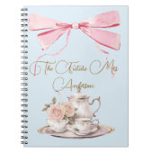 Vrijgezellenfeest Regency Tea Party Elegant Lint Notitieboek (Voorkant)