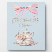 Vrijgezellenfeest Regency Tea Party Roze Lint Fotoplaat (Voorkant)