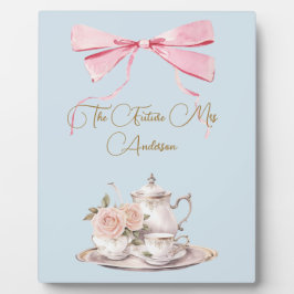 Vrijgezellenfeest Regency Tea Party Roze Lint Fotoplaat