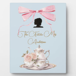 Vrijgezellenfeest Regency Tea Party Silhouet Lint Fotoplaat