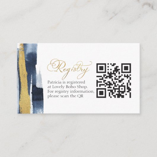 Vrijgezellenfeest Register QR Kaart | Abstract bla (Voorkant)