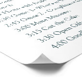 Vrijgezellenfeest reisplan Blauwe Floral Fab Fun Poster (Hoek)