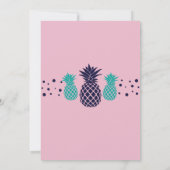 Vrijgezellenfeest Reisroute Ananas Aloha Uitnodige Kaart (Achterkant)