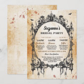 Vrijgezellenfeest Reisschema Bachelorette Gothic L Kaart (Voorkant / Achterkant)