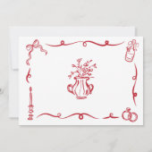 Vrijgezellenfeest reisschema grillige hand geteken kaart (Achterkant)