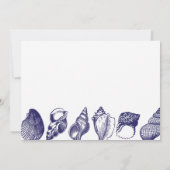 Vrijgezellenfeest Reisschema Strand Wedding Shells Kaart (Achterkant)