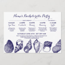 Vrijgezellenfeest Reisschema Strand Wedding Shells