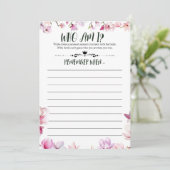 Vrijgezellenfeest Remember Me-spel Kaart (Staand voorkant)