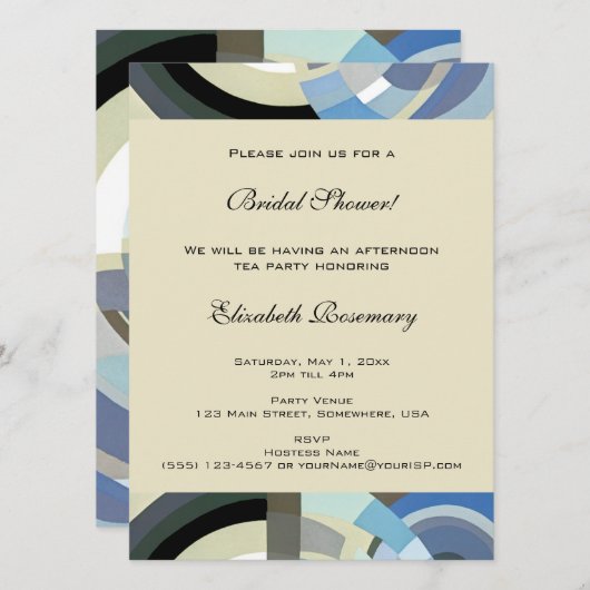  Vrijgezellenfeest, Retro Art Deco Jazz Kaart (Voorkant / Achterkant)