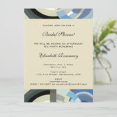  Vrijgezellenfeest, Retro Art Deco Jazz Kaart (Staand voorkant)