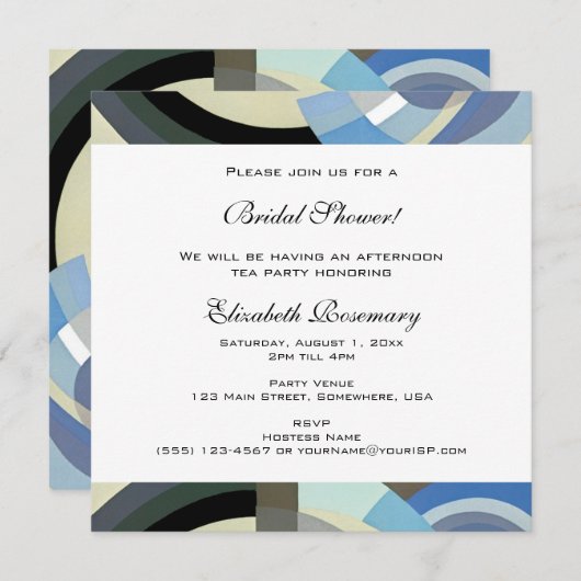  Vrijgezellenfeest, Retro Art Deco Jazz Kaart (Voorkant / Achterkant)