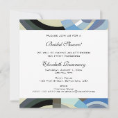  Vrijgezellenfeest, Retro Art Deco Jazz Kaart (Voorkant)