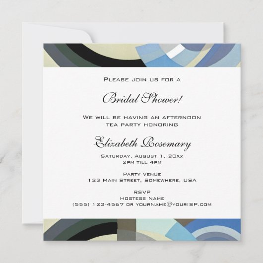  Vrijgezellenfeest, Retro Art Deco Jazz Kaart (Voorkant)