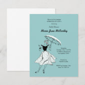 Vrijgezellenfeest Retro Chic Vrouw Kaart (Voorkant / Achterkant)