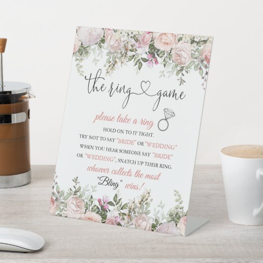 Vrijgezellenfeest Ring Game Instructies Reclamebord Met Voetstuk (Insitu)