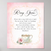 Vrijgezellenfeest Ring Spelbord - Theepartijthema Poster (Voorkant)